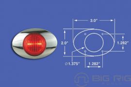 M3 Red LED Marker Lite W/Bezel 00212237P - Optronics