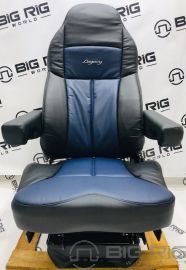 Legacy LO Seat Two Tone (Black and Blue Leather) w/ Armrests 188321MW1162 - Seats Inc.