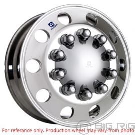 22.5 x9.00 Alcoa Aluminum Wheel - Mirror Polish Dura Bright Inside Only 89U642DB - Alcoa