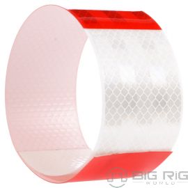 Red/White Reflective Tape, 2 in. x 18 in. 98104 - Truck Lite