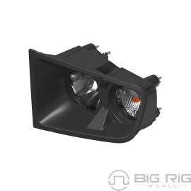 Headlamp - Black Bezel, LH A06-88613-008 - Freightliner