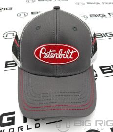 Black Striped Peterbilt Trucker Hat 1303416-00 - Peterbilt