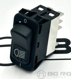 Double Pole Electric Rocker Switch w/ LED, Head Light Q27-60308A8EEF1AA1 - Peterbilt
