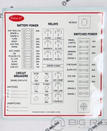 Label - Power Dist. Panel 22-01548 - Peterbilt