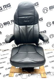 Legacy Silver Seat (Black Leather) w/ Armrests 188900MW61 - Seats Inc.