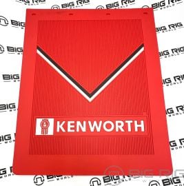 Red Ribbed Rear Mud Flap 24x30 In. K3442 - Kenworth