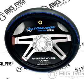 Steering Wheel Cover - Black/Blue 562.99009SWC-B - Automann