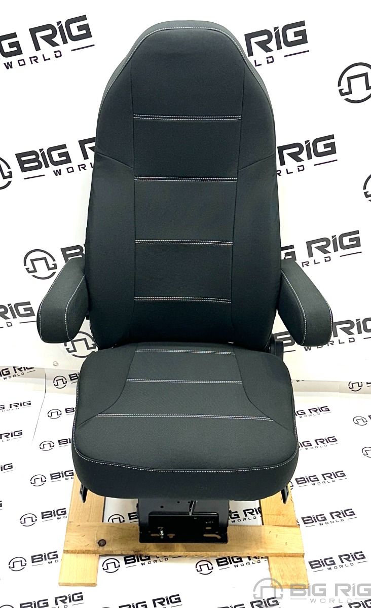 Heritage Silver Seat (Black Cloth) w/ Armrests 189800FA631 - Seats Inc. -  Big Rig World