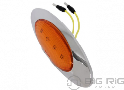 Kit: 4-LED yellow marker/clearance light with bezel, .180 male bullets 00212335P - Optronics