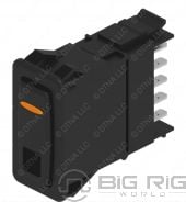 Switch - Rocker, 2 Position, Lat, With Indicator, Amber A06-86377-107 - Freightliner