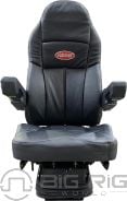 Peterbilt Legacy Silver Seat (Black Leather) W/Armrests 188093MWB61-291 - Seats Inc.