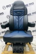 Legacy Silver Seat Two Tone (Black and Blue Leather) w/ Arms 188121MW1162 - Seats Inc.