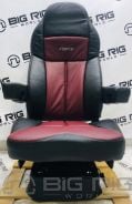 Legacy LO Seat Two Tone (Black and Burgundy Leather) w/ Armrests 188321MW1164 - Seats Inc.