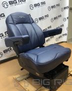 Legacy Lo Seat Midback (Blue Leather) w/ Armrests - 188598MW62 - Seats Inc.