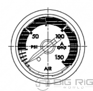 Gauge - Auxiliary Application Air PSI 22-53813-110 - Freightliner