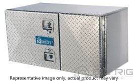 Diamond Plate Tool Box, Double Door, 24x24x48 222MTQ - 222MTQ - Merritt Equipment