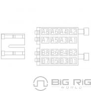 Plug - 16 Cavity, DCS22.8, BLACK 23-13153-050 - Freightliner