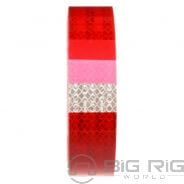 Red/White Reflective Tape, 2 In. x 150 Ft. - 37 - Truck Lite