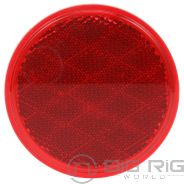 3-1/8" Round Stick-On Reflector, Red - 47 - Truck Lite