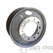 Steel Wheel - Hub Pilot - 22.5 X 8.25, Gray 51408PKGRY21 - Accuride
