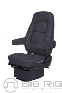Wide Ride Core, LoPro Draped Suspension, Hi Back, Black Ultra-Leather, W/Arms 5A09071-900 - Bostrom Seating