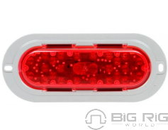 60 Series, LED, Red, Oval 26 Diode, STT, Flange Mount 60252R - Truck Lite