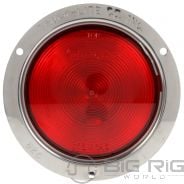 80 Series Red Stop/Turn/Tail Light W/Polished SS Flange 80336R - Truck Lite