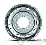 Peterbilt OEM Stylized Wheel - 22.5 x 8.25 - 10 Hole - Mirror Polish Dura-BrightÂ® Inside Only 88U672DB - 88U672DB - Alcoa
