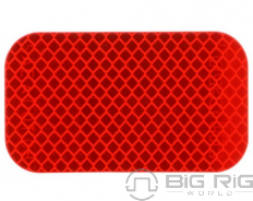 Retro-Reflector Tape, 2x3-1/2 Rectangle, Red Reflector, Adhesive Mount - 98176R - Truck Lite