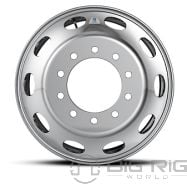 Peterbilt OEM Stylized Wheel - 24.5 x 8.25 - 10 Hole - Mirror Polish Inside Only 98U672 - 98U672 - Alcoa