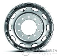 Peterbilt OEM Stylized Wheel - 24.5 x 8.25 - 10 Hole - Mirror Polish Dura-BrightÂ® Inside Only 98U672DB - 98U672DB - Alcoa