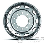 Peterbilt OEM Stylized Wheel - 24.5 x 8.25 - 10 Hole - Mirror Polish Dura-BrightÂ® Both Sides 98U673DB - 98U673DB - Alcoa