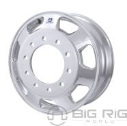 Kenworth OEM Stylized Wheel - 24.5 x 8.25 - 7 Hole - Mirror Polish Outside Only - 98U681ALU - Alcoa