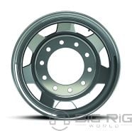 Kenworth OEM Stylized Wheel - 24.5 x 8.25 - 7 Hole - Mirror Polish Inside Only - 98U682ALU - Alcoa