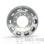 Kenworth OEM Stylized Wheel - 24.5 x 8.25 - 10 Hole - Mirror Polish Dura-BrightÂ® Outside Only 98U691DB - Alcoa