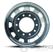 Kenworth OEM Stylized Wheel - 24.5 x 8.25 - 10 Hole - Mirror Polish Dura-Bright® Inside Only - 987692DB - Alcoa