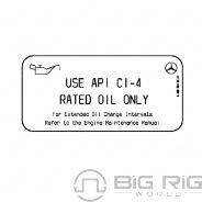 Label, Oil A4605840547 - Detroit Diesel