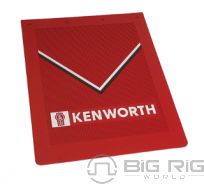 Red Ribbed Rear Mud Flap 24x30 In. - K3442 - Kenworth