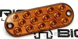 Low Profile Thin Oval Amber Surface Mount Park Rear Turn M63350Y - Maxxima