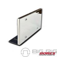 Flanged License Plate Holder One Place Boxed in 304 Stainless Steel LP11-13 - Bores Manufacturing