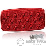 Surface Mount Low Profile 0.4 In. Ultra Thin LED Light - Red Stop/Tail/Turn M42206R - Maxxima