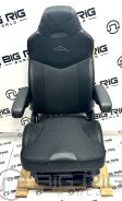 Pinnacle Seat Two Tone (Black Leather and Black Cloth) w/ Armrests 187300QW611 - Seats Inc.
