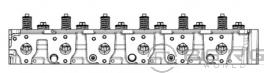 Cyl Head W Valves Mbe900 6.4L EA9060107421 - Detroit Diesel