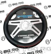 Steering Wheel Cover - Black/Red 562.99009SWC-R - Automann