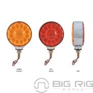 Round Amber / Red Turn Signal & Marker Super Diode LED Double Face Fender Light (34 Diodes) TLED-DFC2 - Trux Accessories