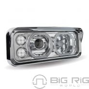Universal LED Projector Headlight Assembly (Chrome | Passenger Side) TLED-H121 - Trux Accessories