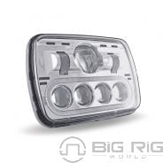 5 x 7 In. LED Projector Headlight (Combination High & Low Beam | 2600 Lumens) TLED-H4 - Trux Accessories