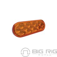 Amber Turn Signal & Marker LED Oval Mirror Light (13 Diodes) - TLED-OBMA - Trux Accessories