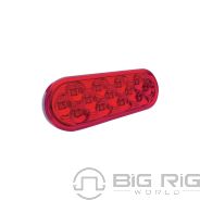 Red Stop, Turn & Tail LED Oval Mirror Light (13 Diodes) TLED-OBMR - Trux Accessories
