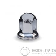 Nut Cover - Chrome Metal Push On With Flange - 33mm - TNUT-F1 - Trux Accessories
